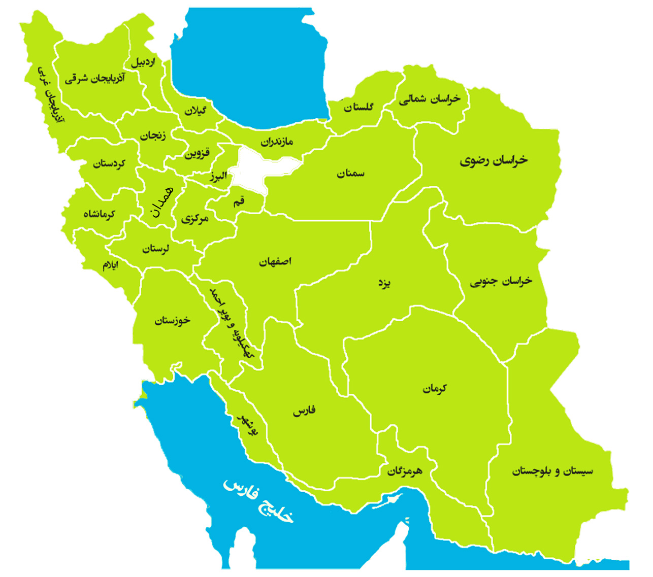 نقشه ایران تهران
